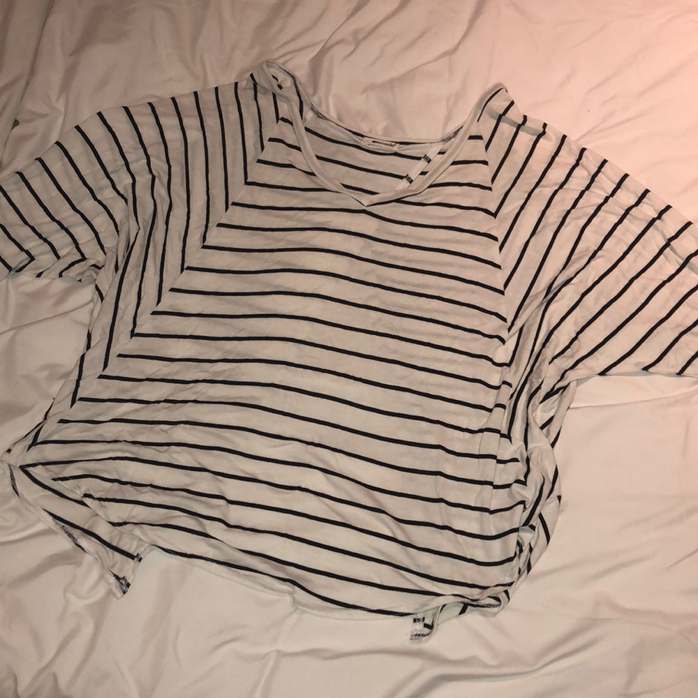 LA Made Bat wing open back shirt